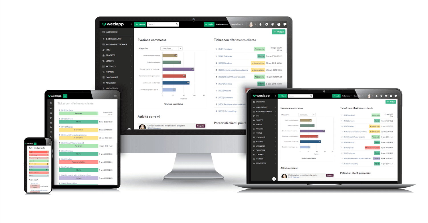 weclapp crm su tutti i dispositivi