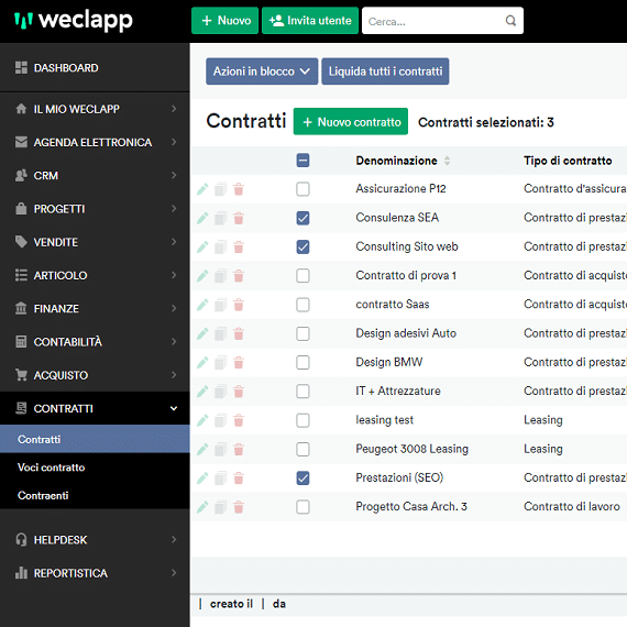 gestione contratti weclapp