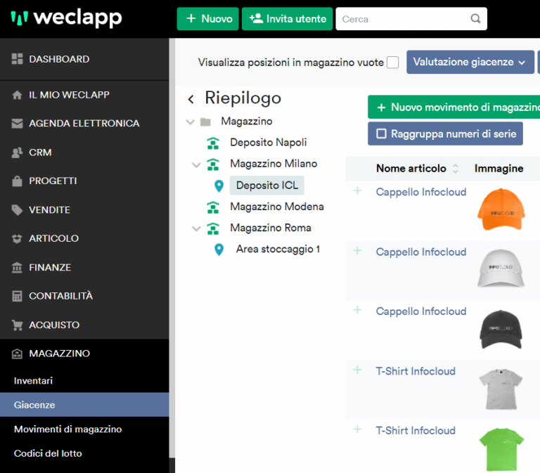 Software gestione magazzino di weclapp. Gestionale magazzino, gestione magazzino, software magazzino.