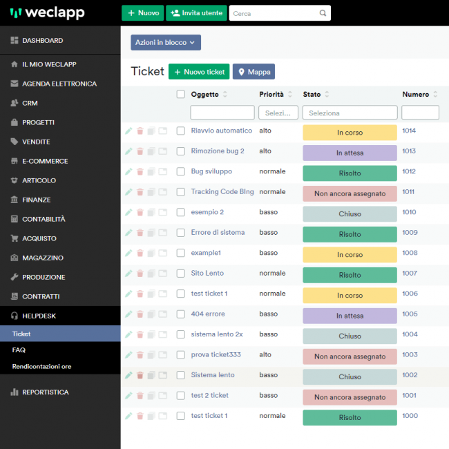 ticket system weclapp